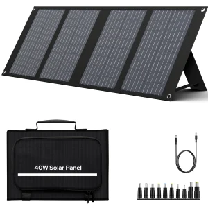 40W Foldable Solar Panel – Portable USB-C Outdoor Charger
